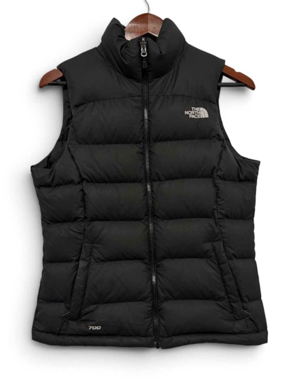 North Face 700 Down Nuptse Puffer Vest Black Water Repellent Size Small